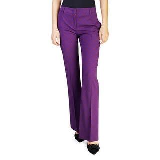 prada women's virgin wool plaid print slim fit pants purple|Prada Virgin Wool Straight Leg Pants .